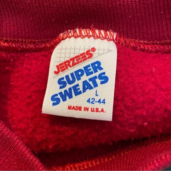 Vintage JERZEES USC Rose Bowl 1990 Graphic Red Sweatshirt-Large-Made in USA - Picture 5 of 6